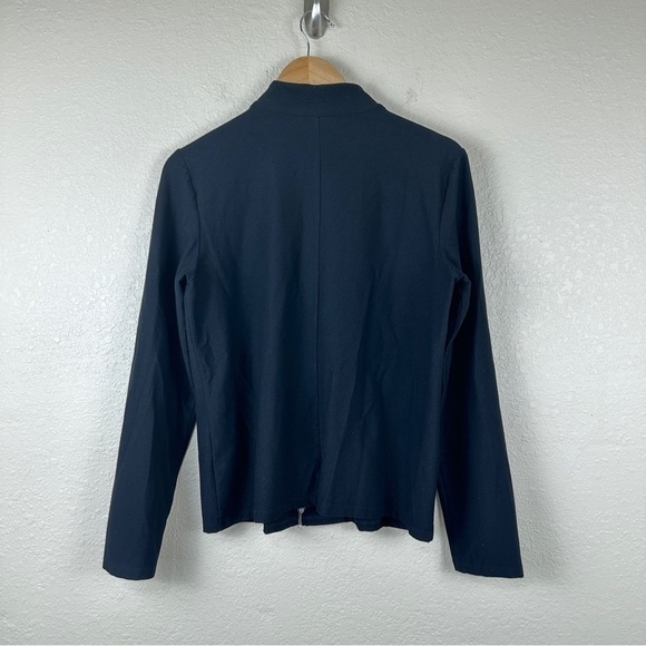 Eileen Fisher Black Stand Collar Two Way Zip Front Jacket Size Medium Women - Picture 8 of 12